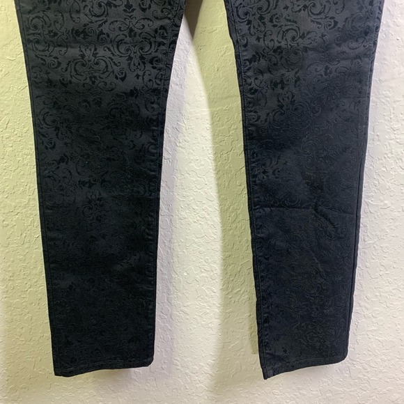 NYDJ Black Jacquard Ankle Slim Straight Jeans‎ - NWT - Picture 6 of 16